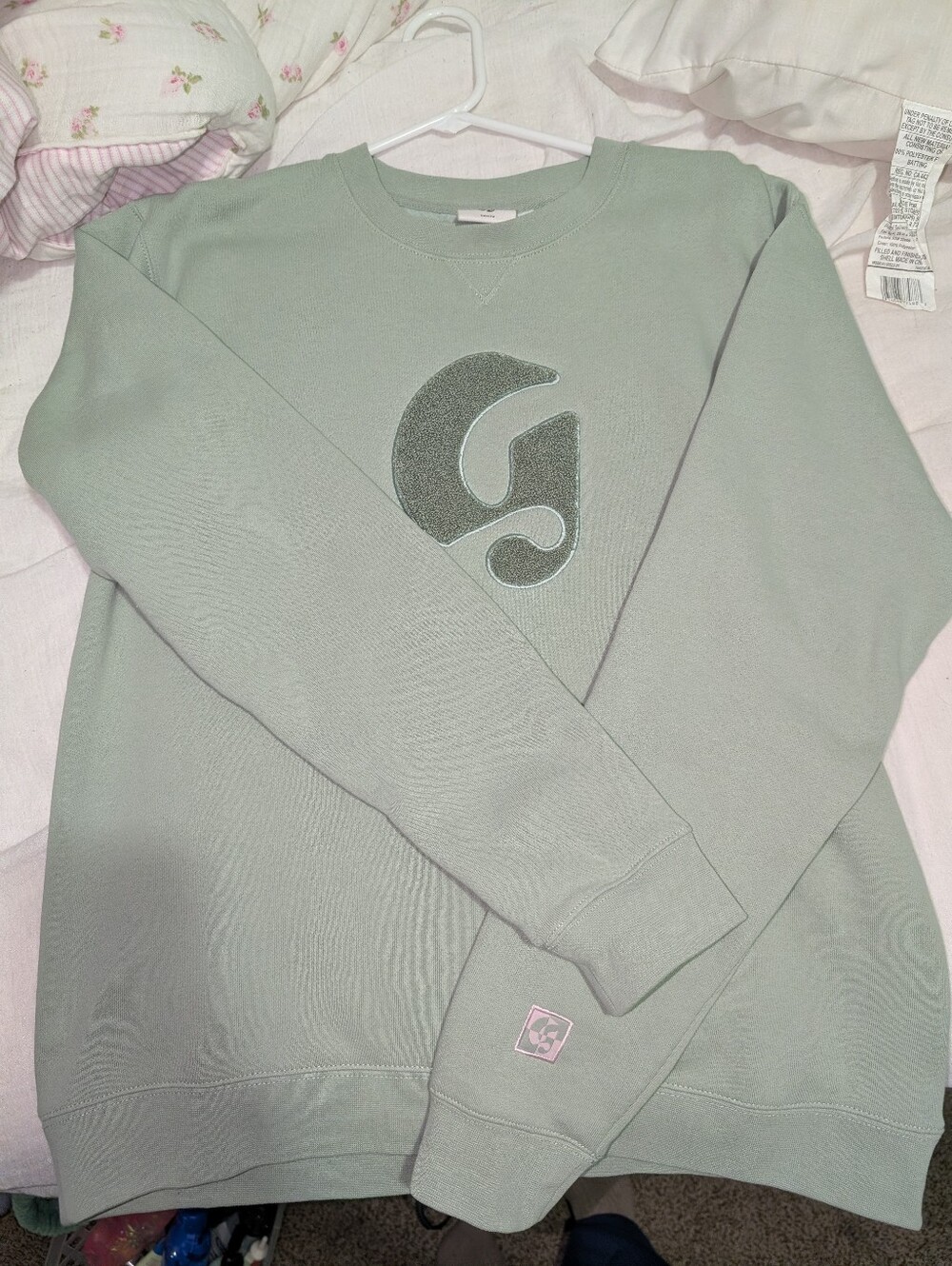 Glossier Boston Exclusive Sweatshirt Sage Green Women's Medium